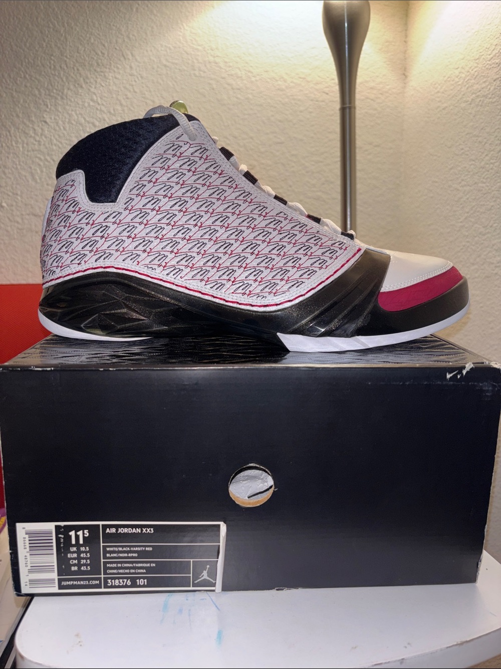 Air Jordan XX3 Men’s White Black Red High-Top Basketball Sneakers